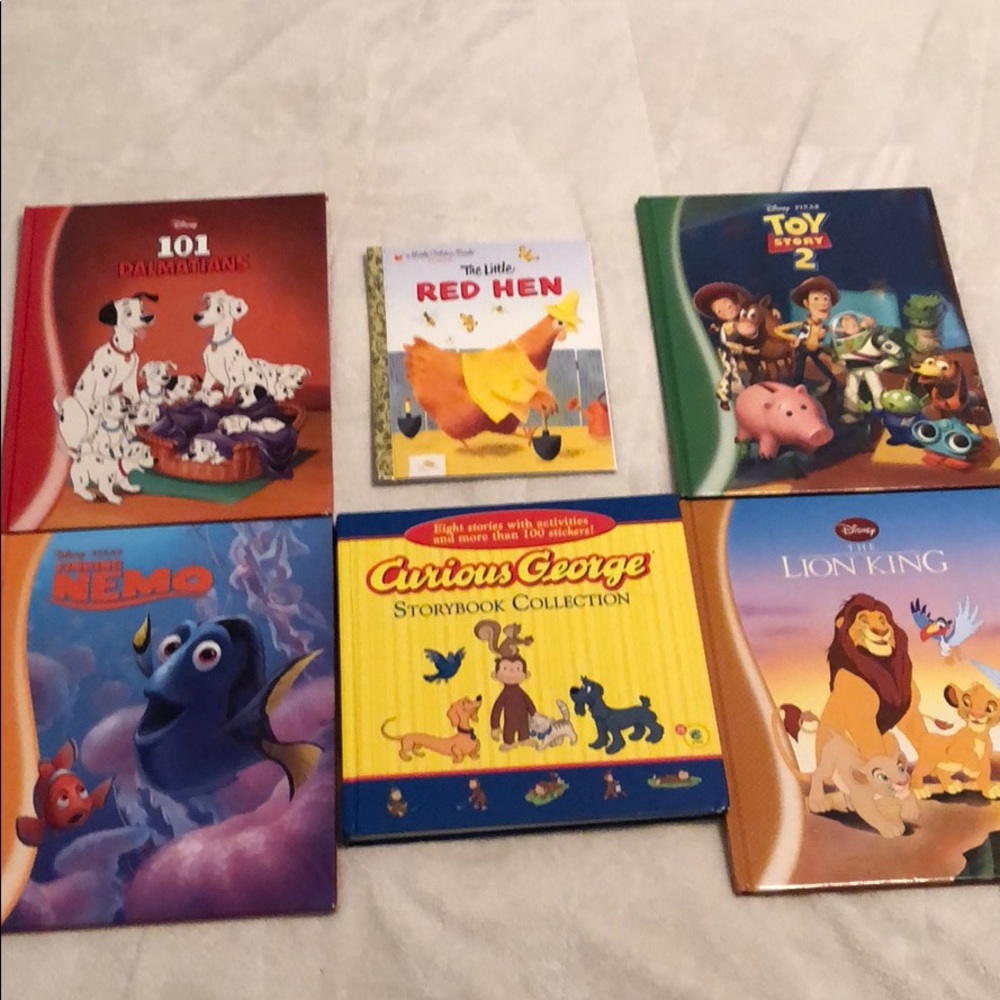 6 children’s books- good used condition.